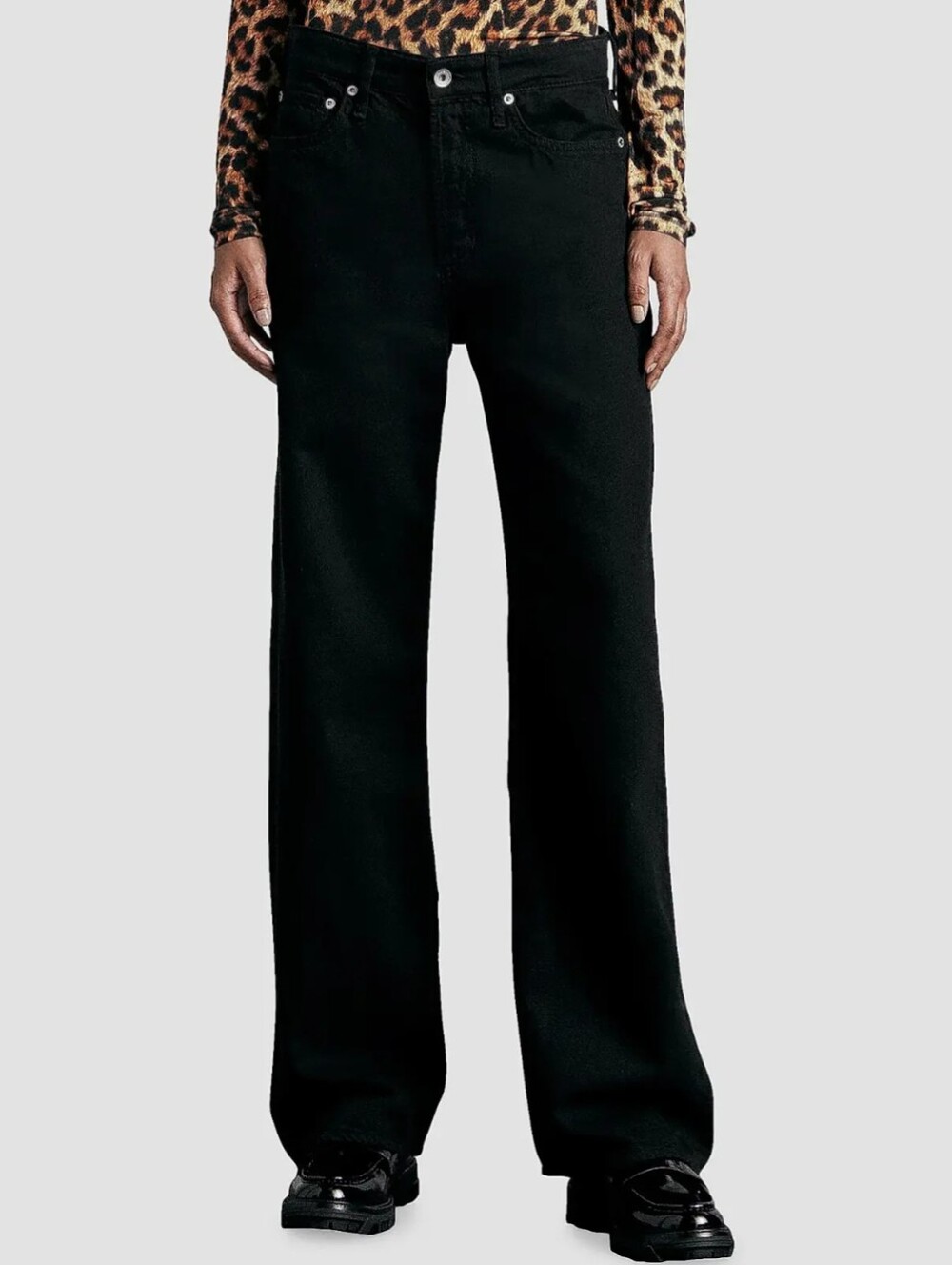 Rag & Bone Logan Mid Rise Wide Leg Jean Sz 28